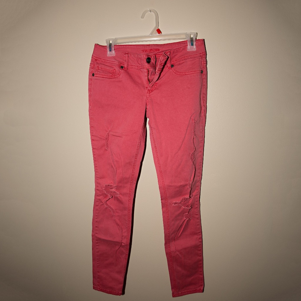 Coral/Pink Skinny Jeans